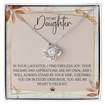 To my Daughter | Gift for Daughter | Love Knot Necklace