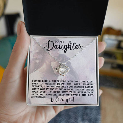 To my Daughter | Gift for Daughter | Love Knot Necklace