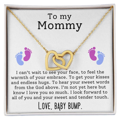 I Can't To See Your Face | Gift for Mom | To my Mom | Interlocking Hearts necklace