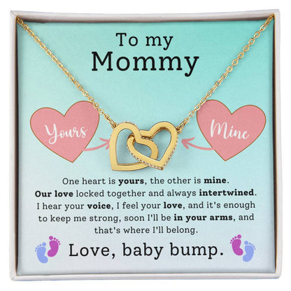 Love Baby Bump | Gift for Mom | To my Mom | Interlocking Hearts Necklace