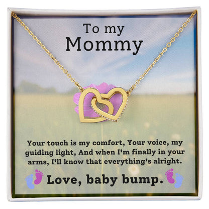 Love Baby Bump | Gift for Mom | To my Mom | Interlocking Hearts Necklace