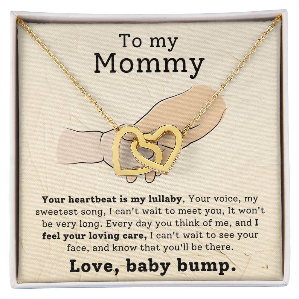 Love Baby Bump | Gift for Mom | To my Mom | Interlocking Hearts Necklace