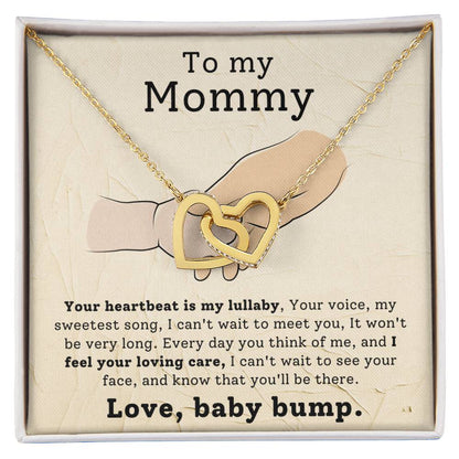 Love Baby Bump | Gift for Mom | To my Mom | Interlocking Hearts Necklace