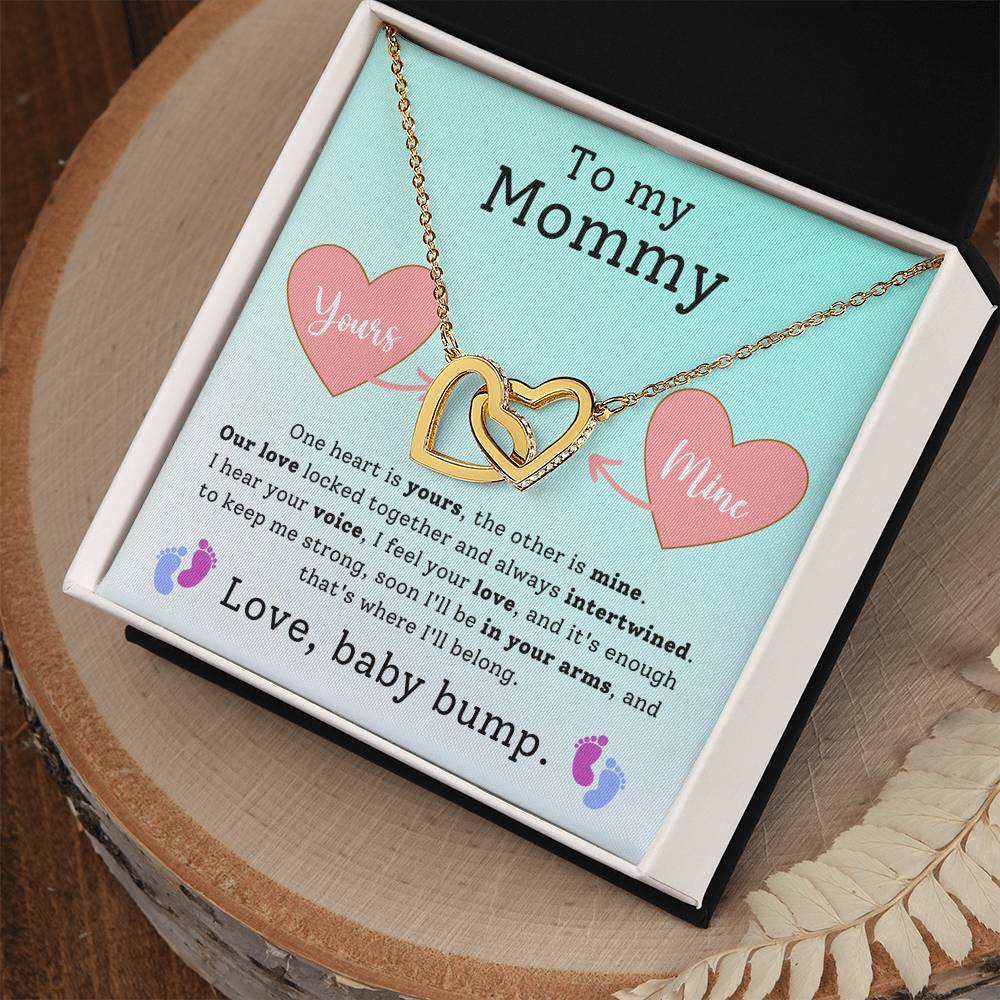 Love Baby Bump | Gift for Mom | To my Mom | Interlocking Hearts Necklace