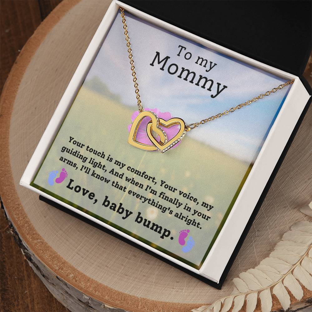 Love Baby Bump | Gift for Mom | To my Mom | Interlocking Hearts Necklace