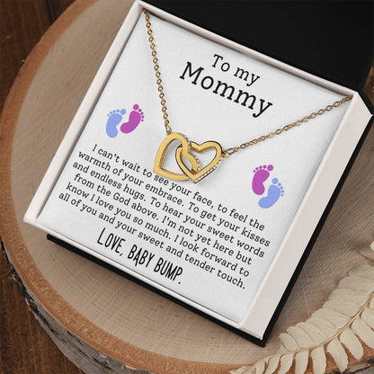 I Can't To See Your Face | Gift for Mom | To my Mom | Interlocking Hearts necklace