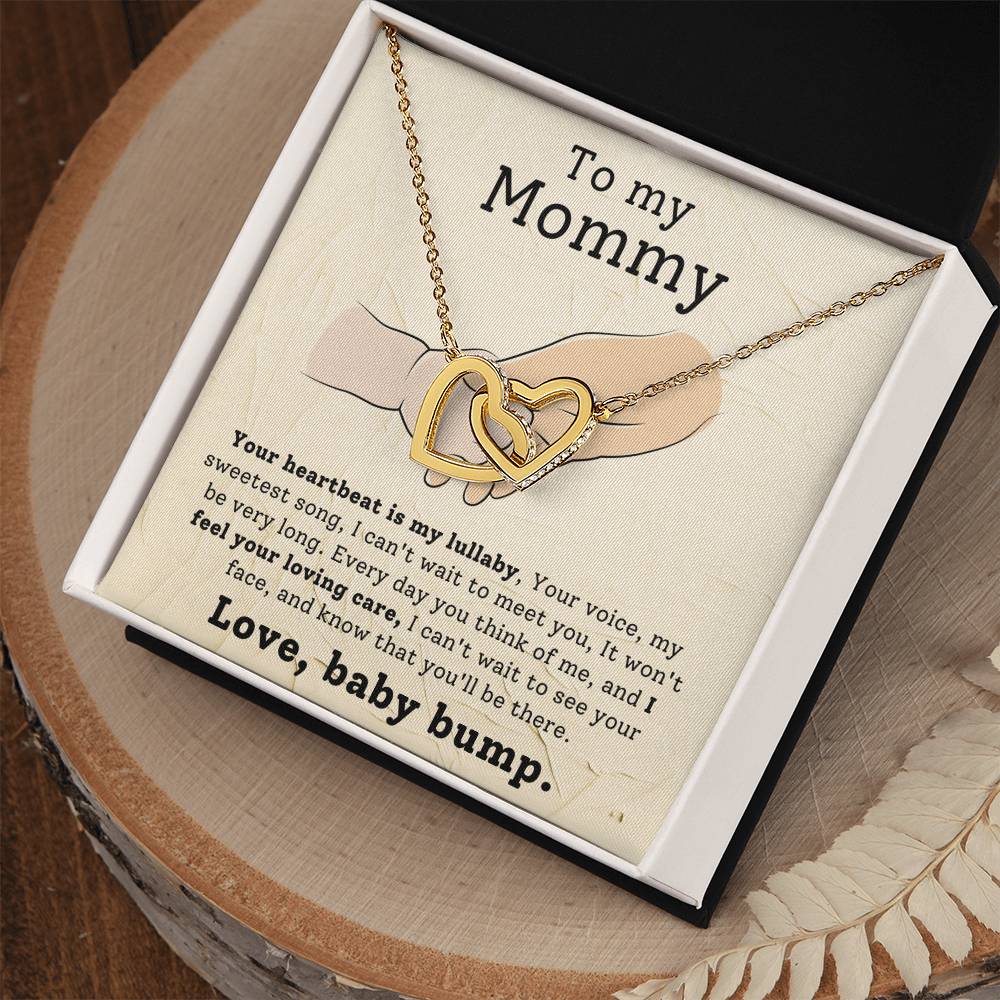 Love Baby Bump | Gift for Mom | To my Mom | Interlocking Hearts Necklace