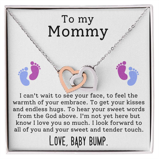 I Can't To See Your Face | Gift for Mom | To my Mom | Interlocking Hearts necklace