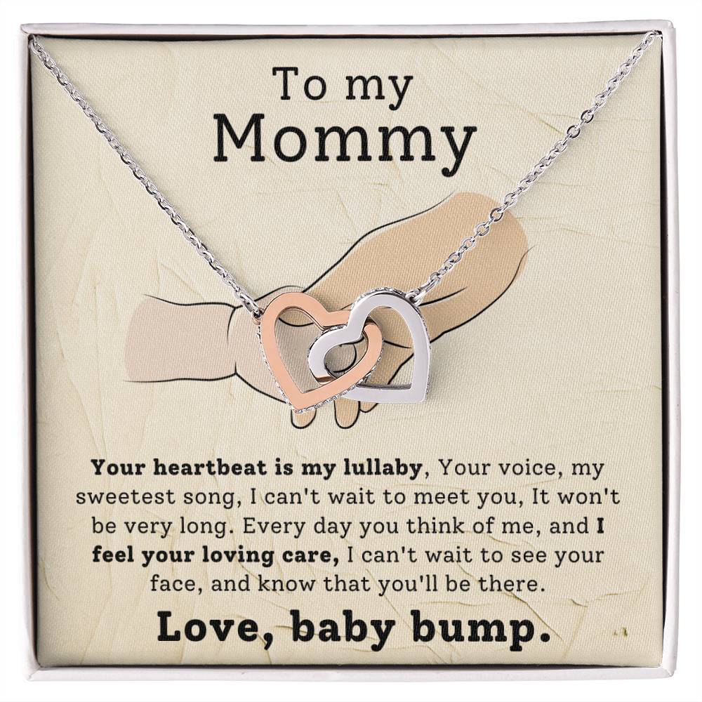 Love Baby Bump | Gift for Mom | To my Mom | Interlocking Hearts Necklace