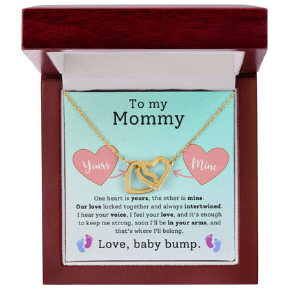 Love Baby Bump | Gift for Mom | To my Mom | Interlocking Hearts Necklace