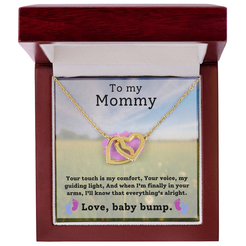 Love Baby Bump | Gift for Mom | To my Mom | Interlocking Hearts Necklace