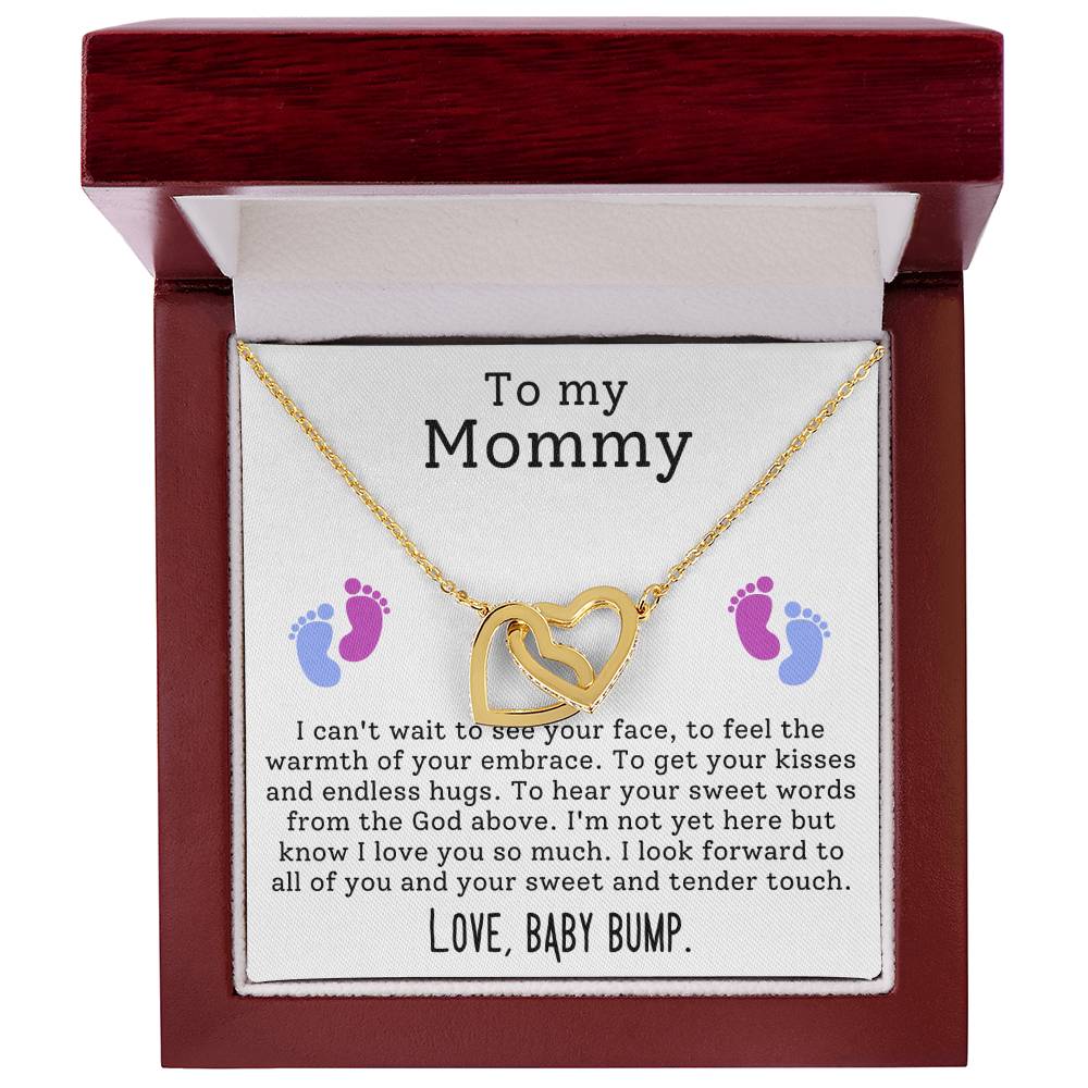 I Can't To See Your Face | Gift for Mom | To my Mom | Interlocking Hearts necklace