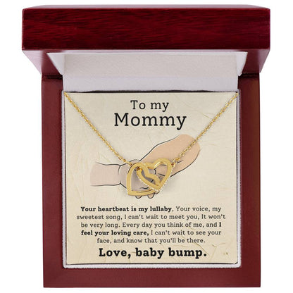 Love Baby Bump | Gift for Mom | To my Mom | Interlocking Hearts Necklace