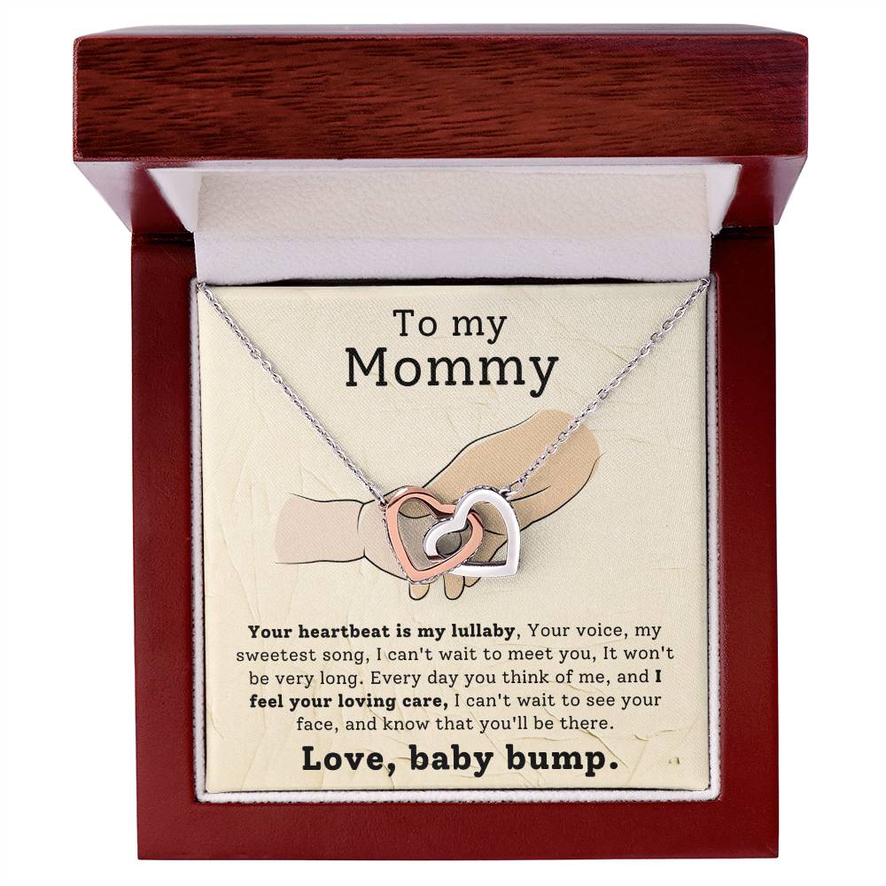 Love Baby Bump | Gift for Mom | To my Mom | Interlocking Hearts Necklace