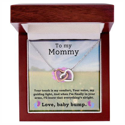 Love Baby Bump | Gift for Mom | To my Mom | Interlocking Hearts Necklace