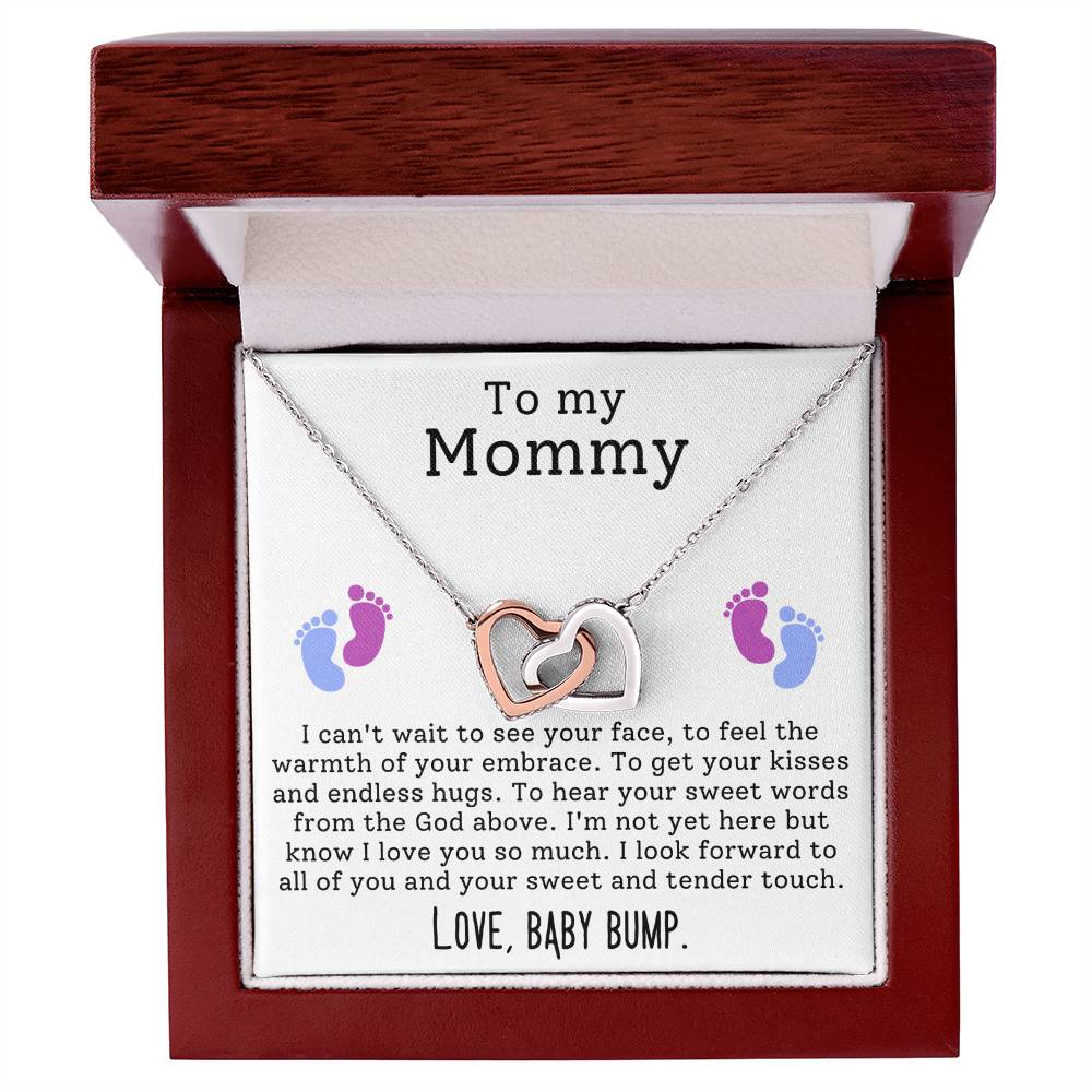 I Can't To See Your Face | Gift for Mom | To my Mom | Interlocking Hearts necklace