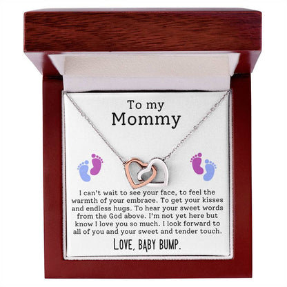 I Can't To See Your Face | Gift for Mom | To my Mom | Interlocking Hearts necklace