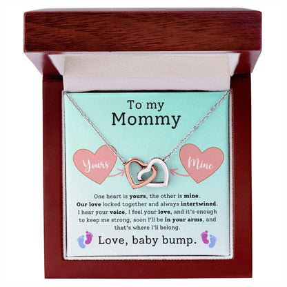 Love Baby Bump | Gift for Mom | To my Mom | Interlocking Hearts Necklace