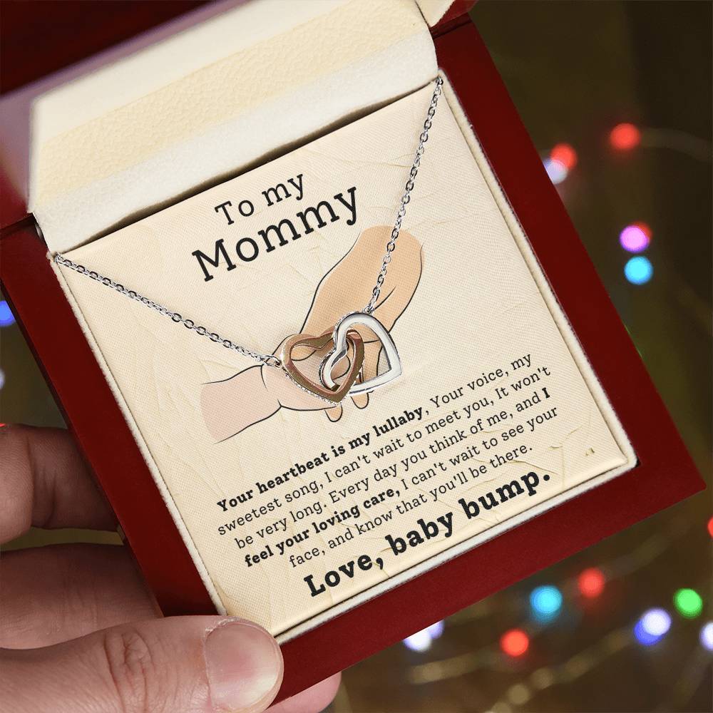 Love Baby Bump | Gift for Mom | To my Mom | Interlocking Hearts Necklace