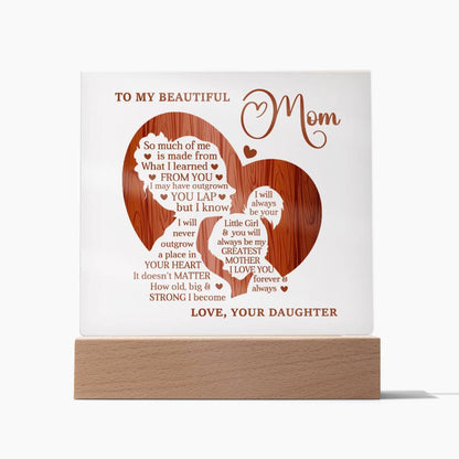 To My Beautiful Mom Acrylic Plaque