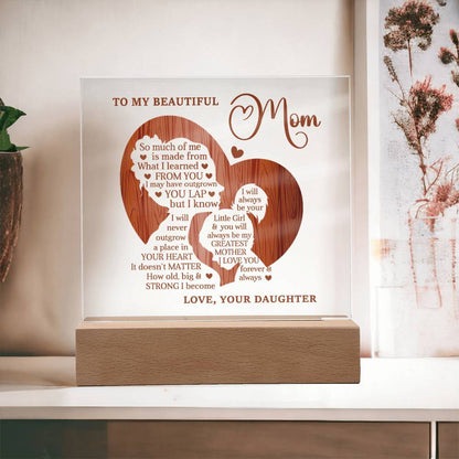 To My Beautiful Mom Acrylic Plaque