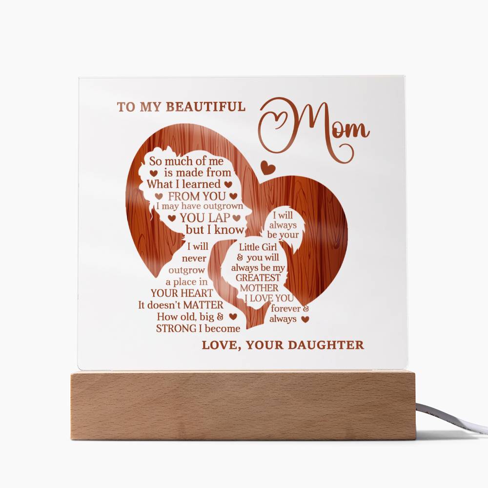 To My Beautiful Mom Acrylic Plaque