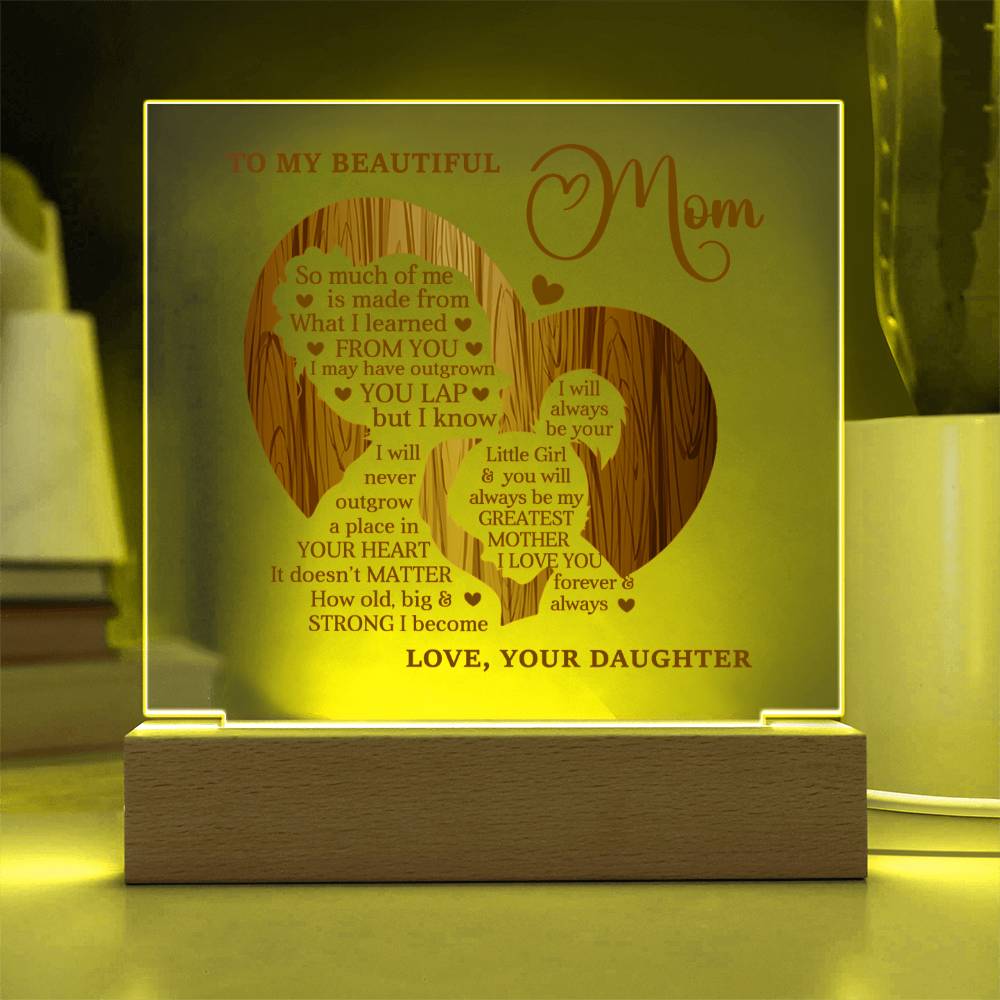 To My Beautiful Mom Acrylic Plaque