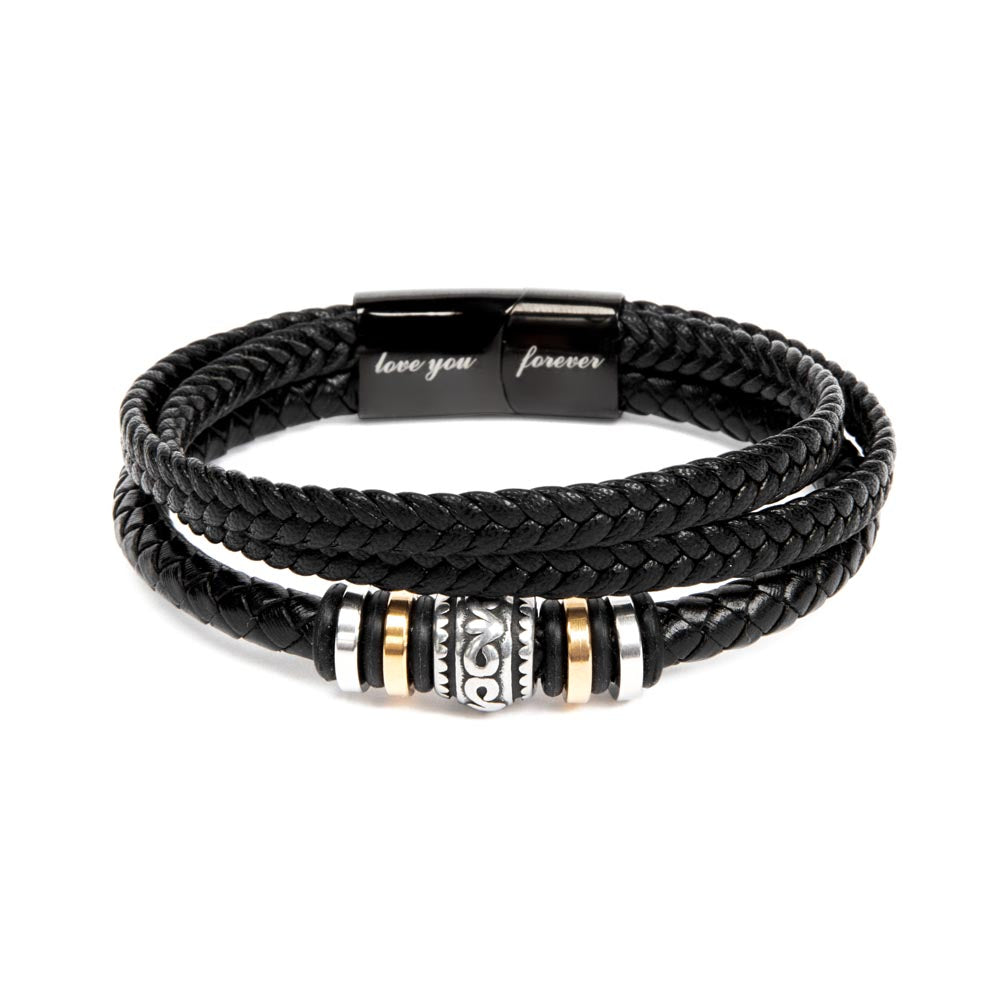 To The Greatest Dad | Gift for Dad | Men's "Love You Forever" Bracelet