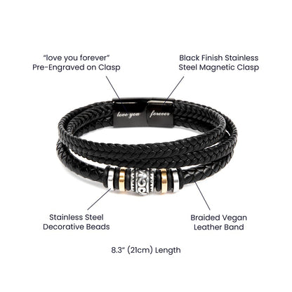 To The Greatest Dad | Gift for Dad | Men's "Love You Forever" Bracelet