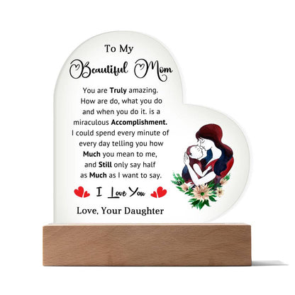 To My Beautiful Mom Plaque