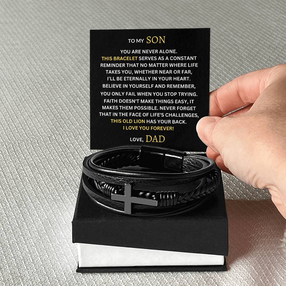 Elegant Religious Men's Cross Bracelet: Faith, Fashion & Style