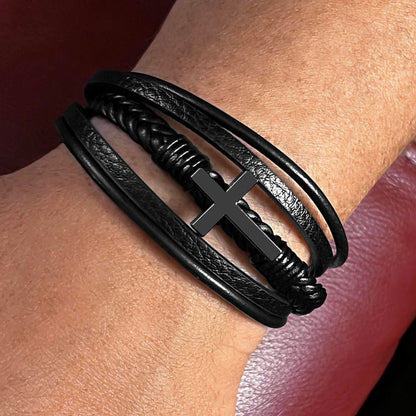 Elegant Religious Men's Cross Bracelet: Faith, Fashion & Style