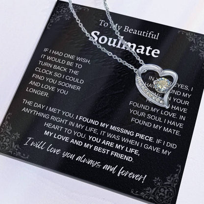 To My Beautiful Soulmate | Forever Love Necklace