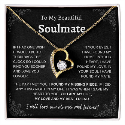 To My Beautiful Soulmate | Forever Love Necklace